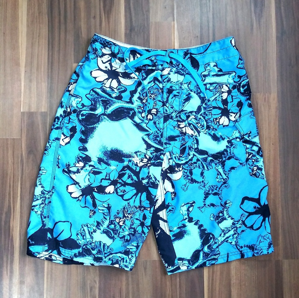 Oakley Blue, Blk, Wht Swim Board shorts mens sz 30